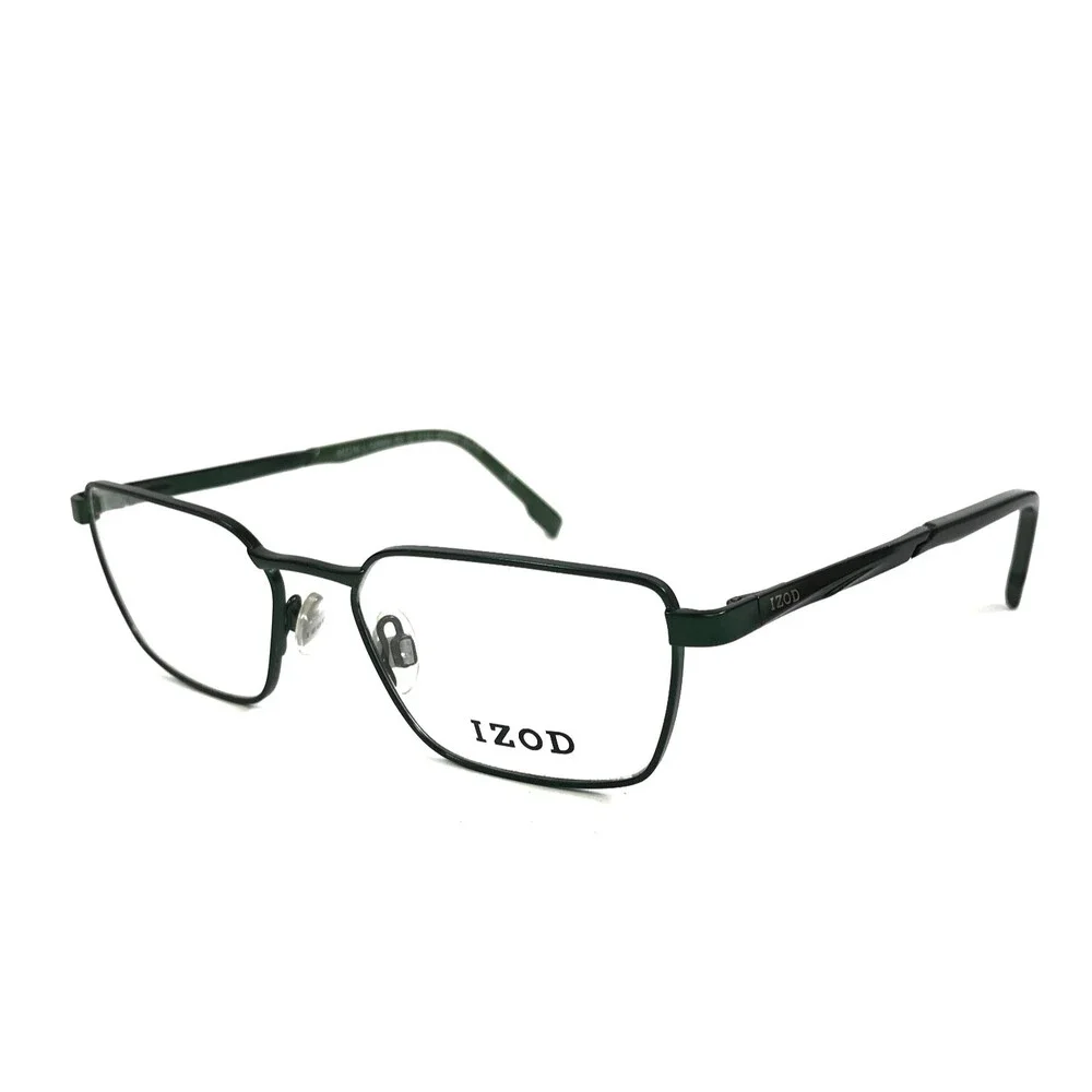 IZOD Eyeglasses Frames IZ2123 GREEN SLATE Rectangle Wire Rim 50-16-140